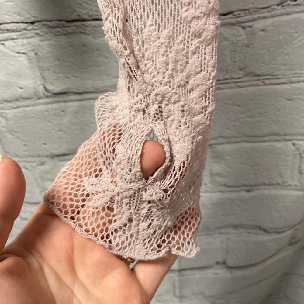 Free People Pink Lace Long Sleeve Top - Picture 4 of 10